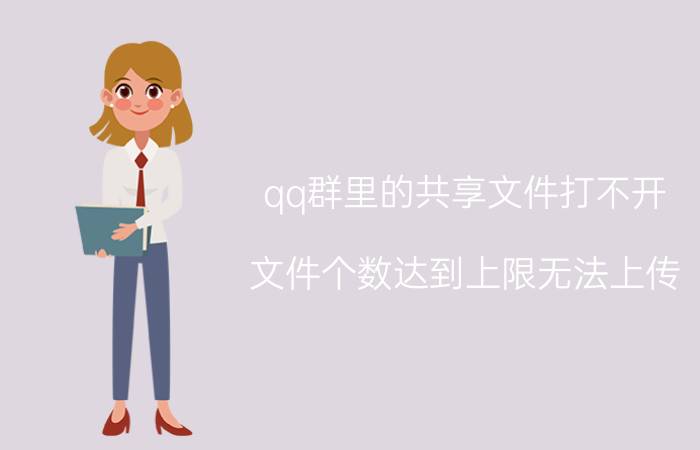 qq群里的共享文件打不开 文件个数达到上限无法上传？